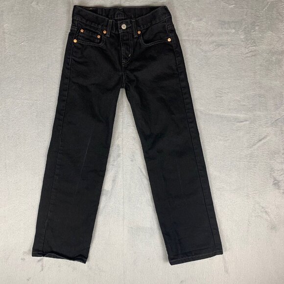 Levi’s 550 Boys Relaxed Fit Jeans Black 10 Reg W25 L25 - Picture 1 of 11